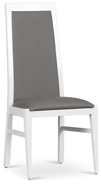 Modena White Upholstered Side Chair
