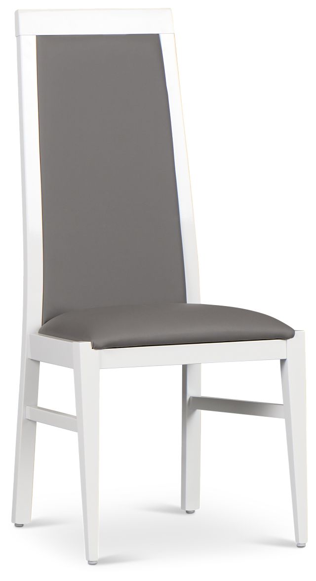 Modena White Upholstered Side Chair
