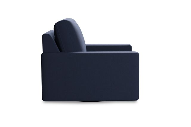 Edgewater Peyton Dark Blue Swivel Chair (2)
