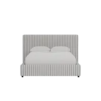 Grayton Sea Lane Light Gray 44" Upholstered Platform Bed