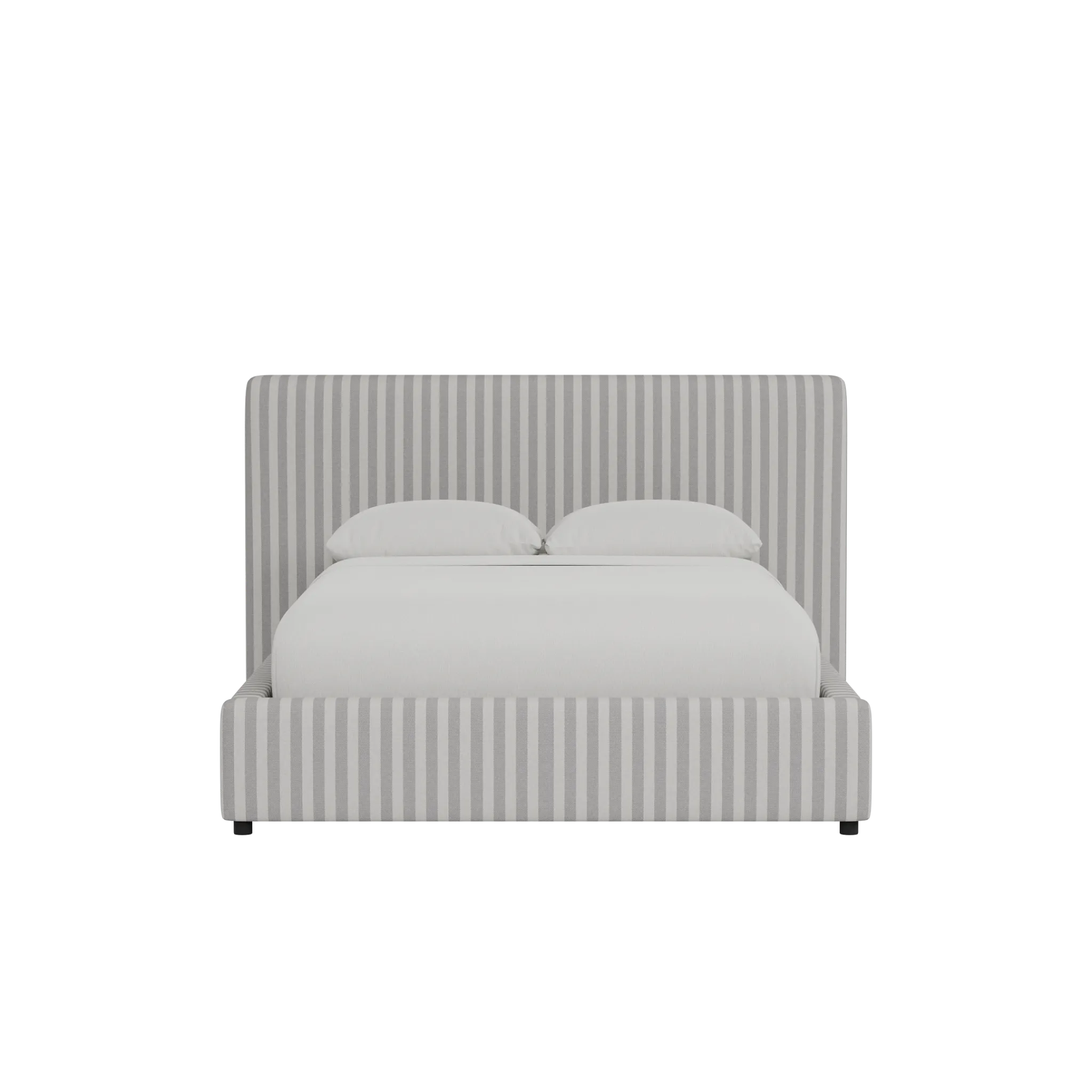 Grayton Sea Lane Light Gray 44" Upholstered Platform Bed