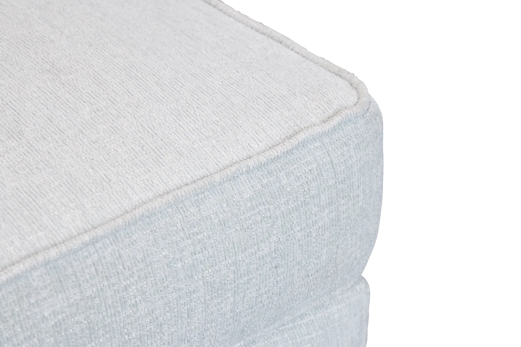 Avalon Light Blue Fabric Ottoman