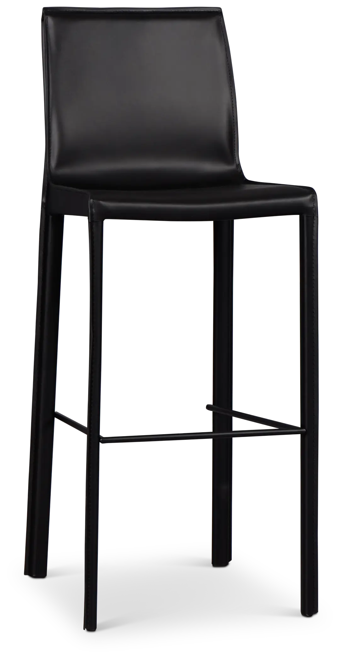 Lugo Black 30" Upholstered Barstool Lugo Black 30" Upholstered Barstool