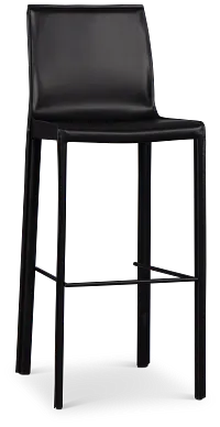 Lugo Black 30" Upholstered Barstool