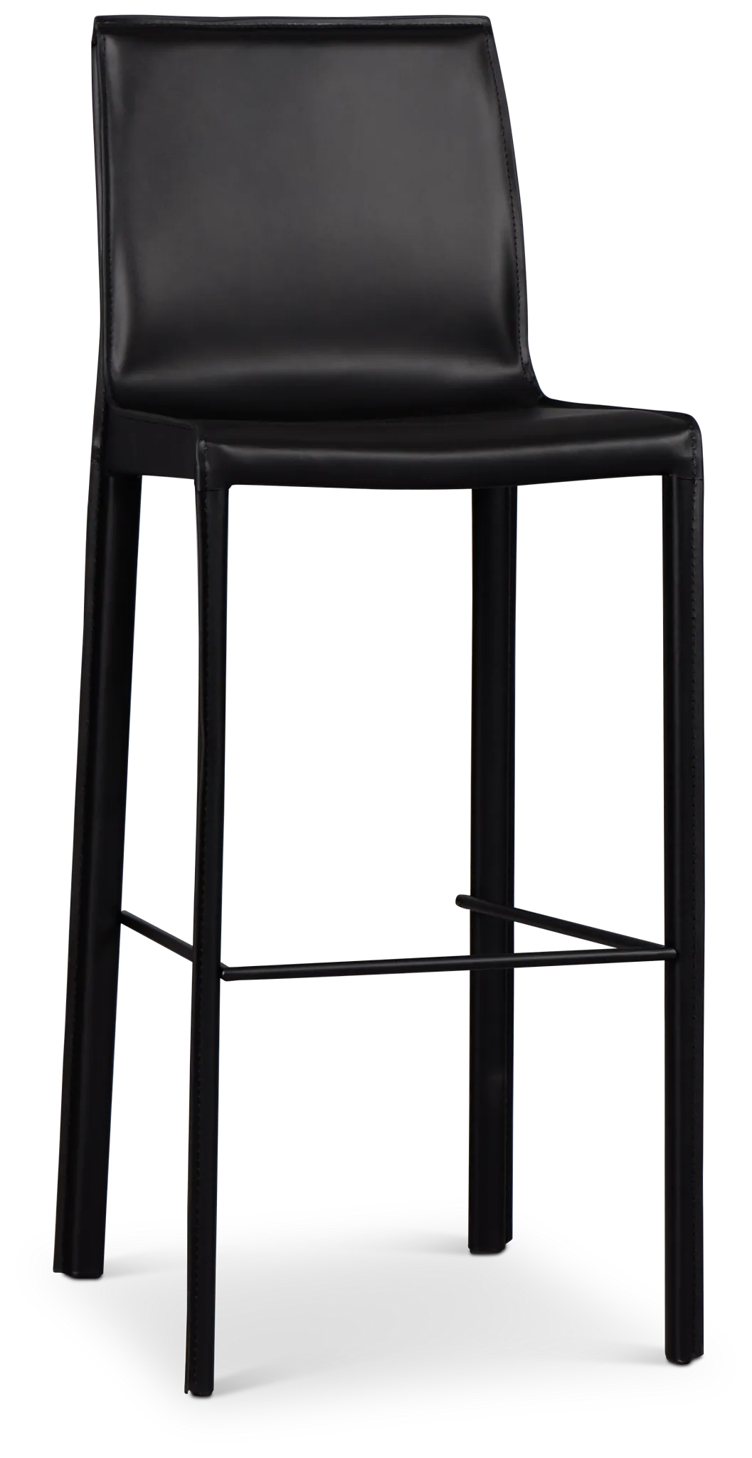 Lugo Black 30" Upholstered Barstool
