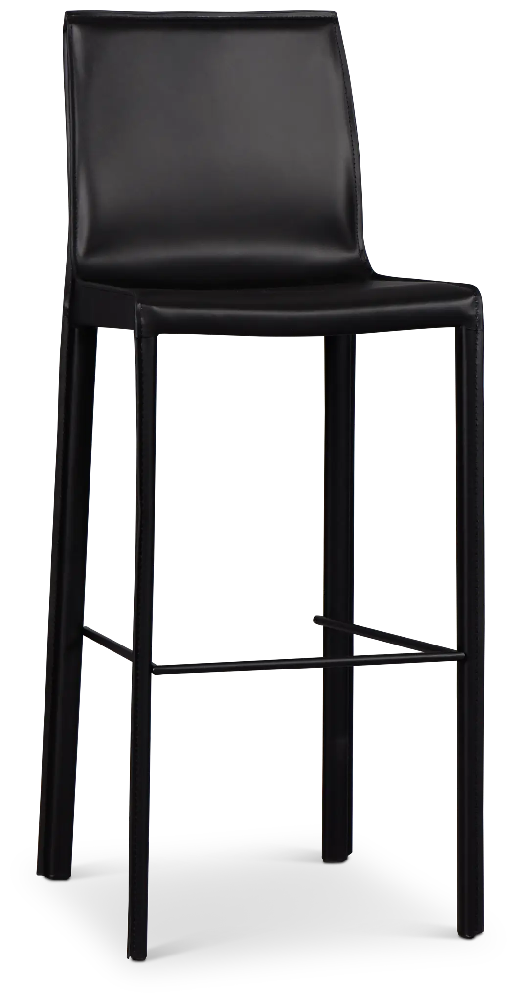 Lugo Black 30" Upholstered Barstool Lugo Black 30" Upholstered Barstool