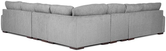 Alpha Light Gray Fabric Large Two-arm Sectional