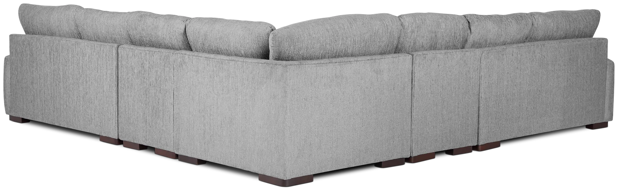 Alpha Light Gray Fabric Large Two-arm Sectional