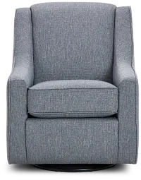 Austin Blue Fabric Swivel Rocker Glider