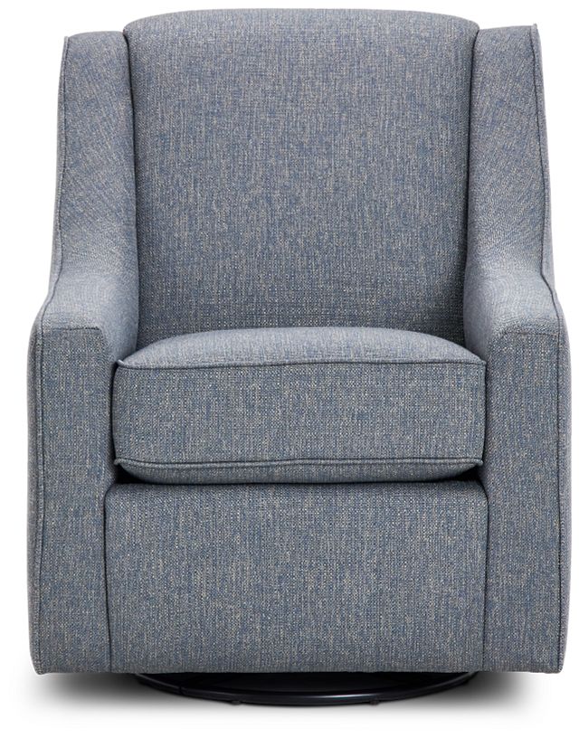 Austin Blue Fabric Swivel Rocker Glider