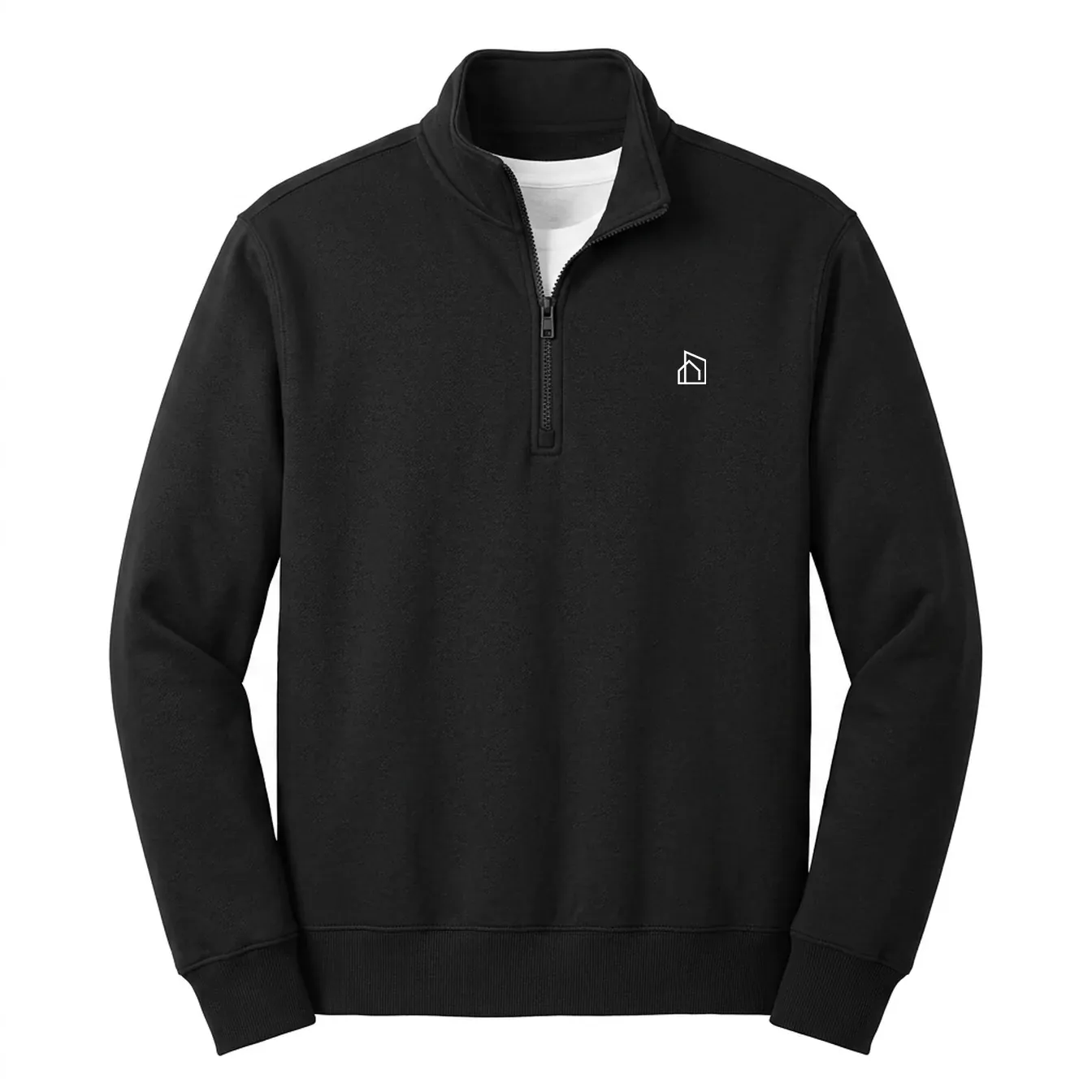CITY HOME Black Mens Quarterzip