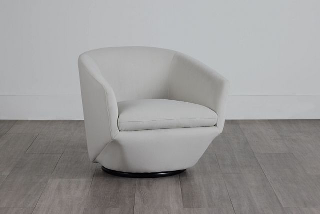 Darian Pewter Velvet Swivel Accent Chair