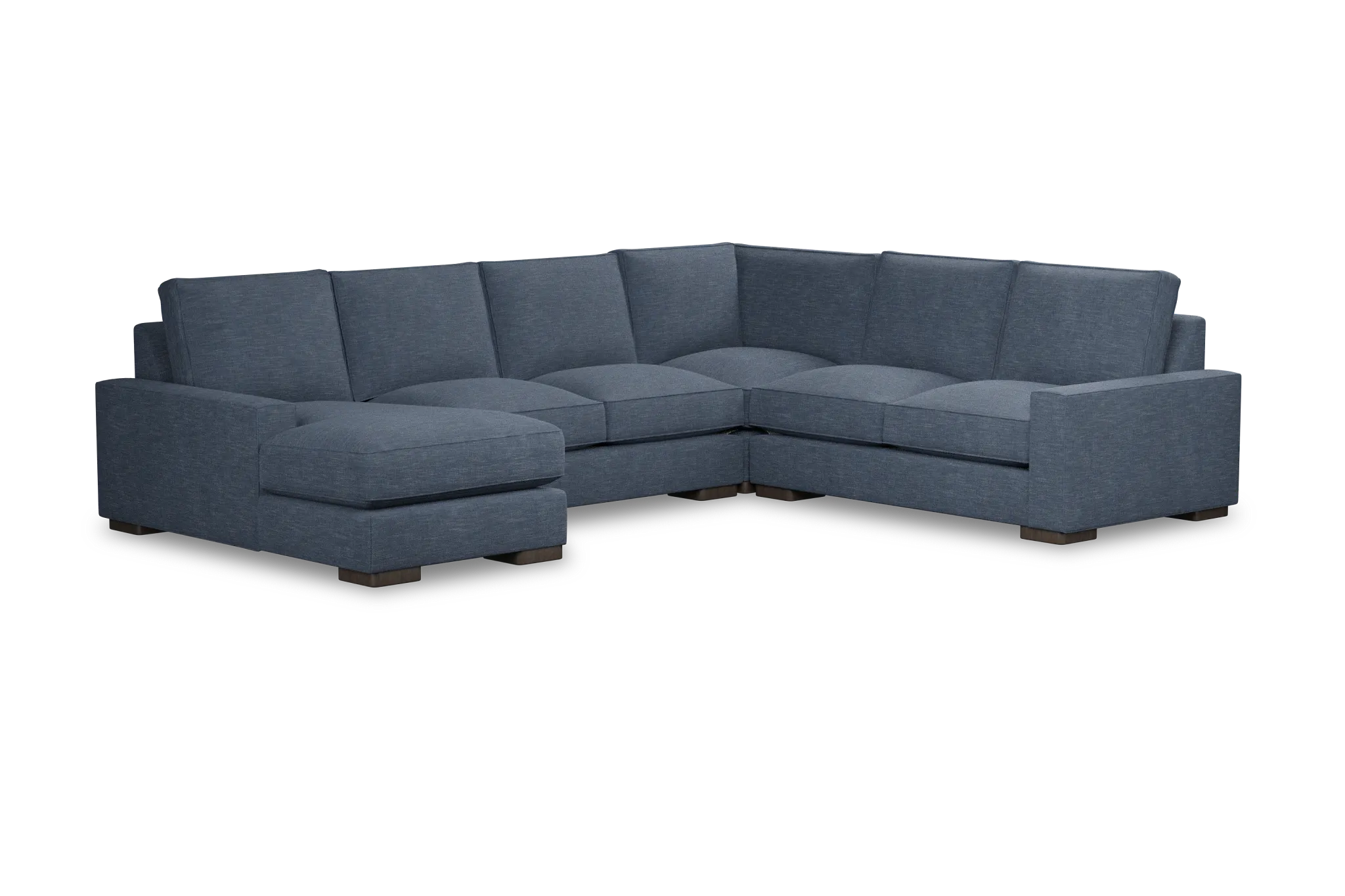 Edgewater Elevation Dark Blue Medium Left Chaise Sectional