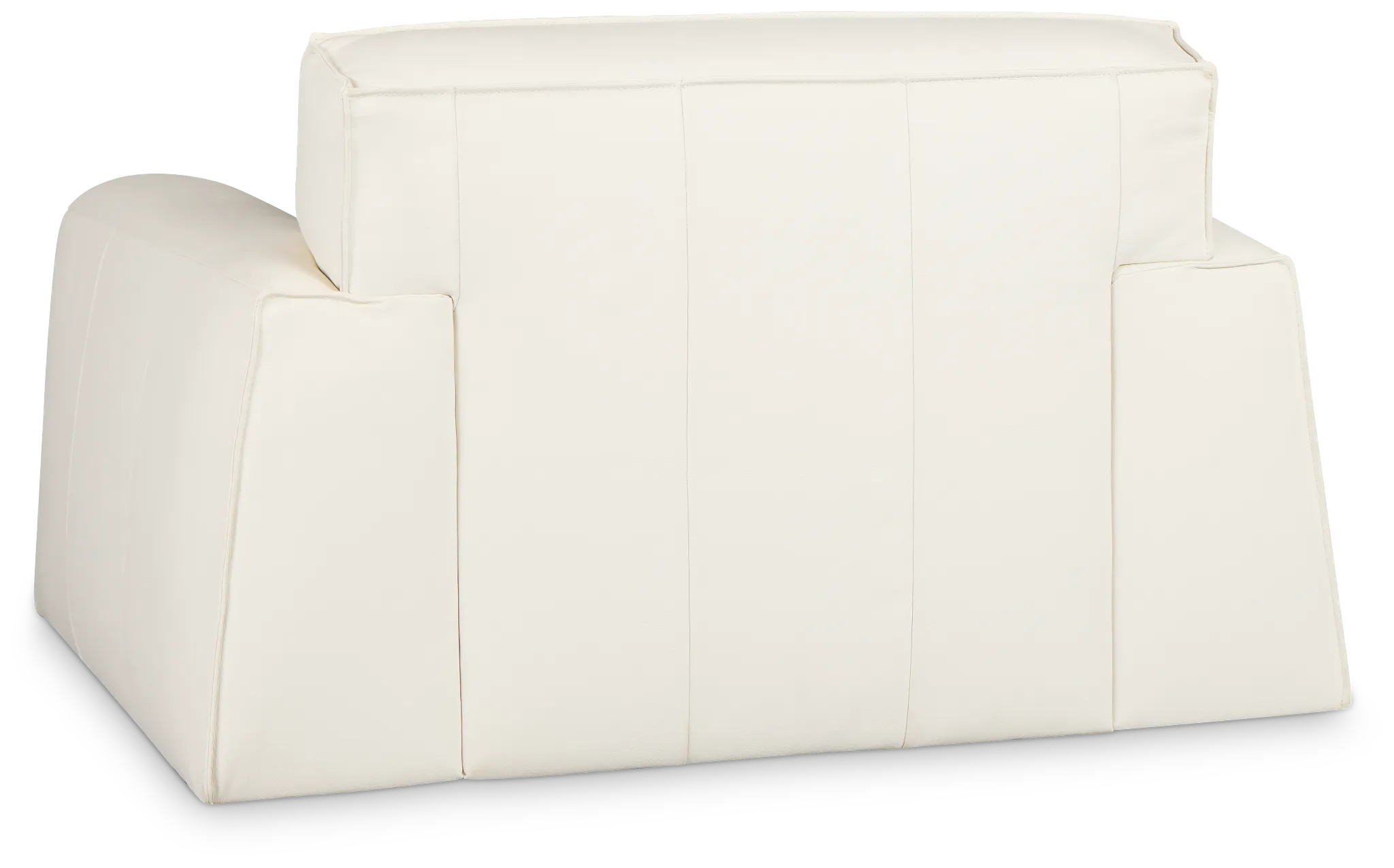 Blanca White Leather Swivel Chair