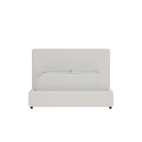 Grayton Merino Light Beige 44" Upholstered Platform Bed