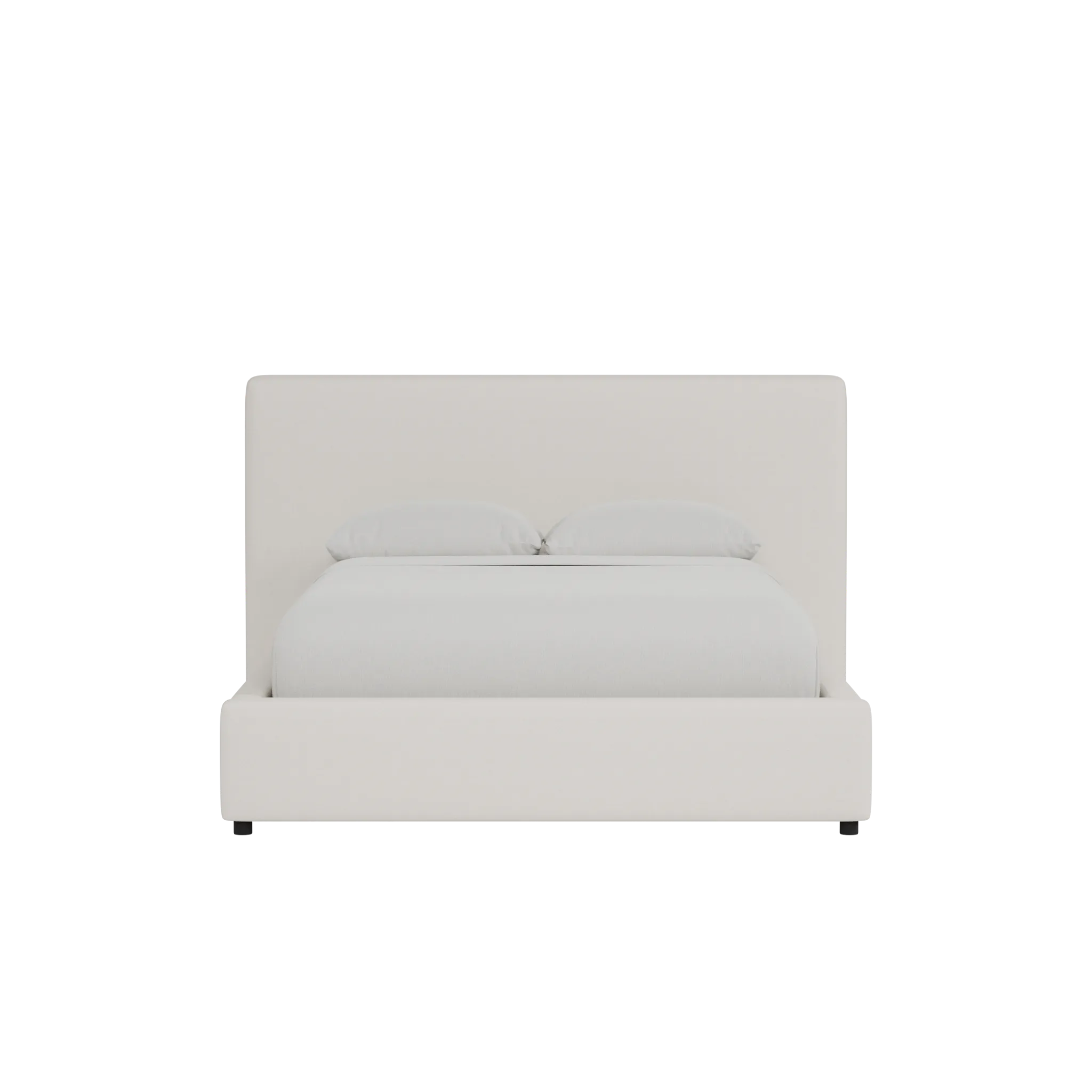 Grayton Merino Light Beige 44" Upholstered Platform Bed