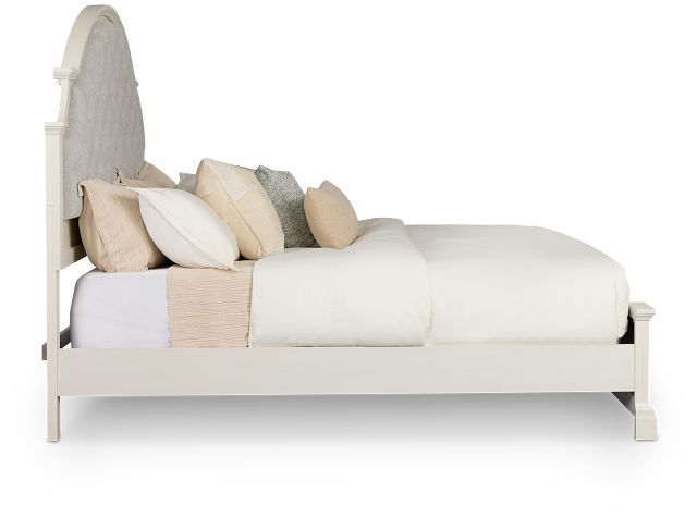 Charlotte White Uph Panel Bed