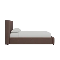 Grayton Elite Dark Brown 44" Upholstered Platform Bed