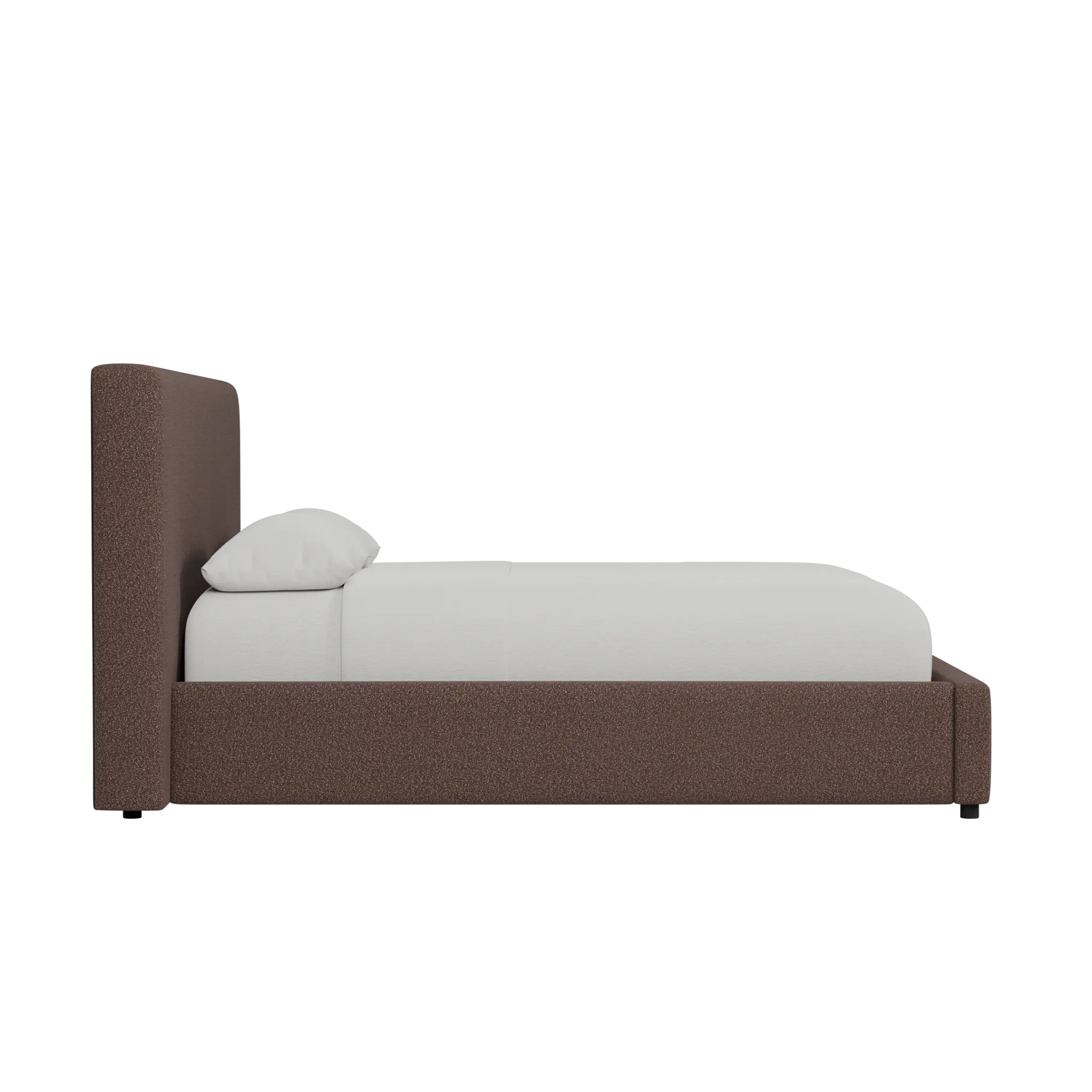 Grayton Elite Dark Brown 44" Upholstered Platform Bed Grayton Elite Dark Brown 44" Upholstered Platform Bed