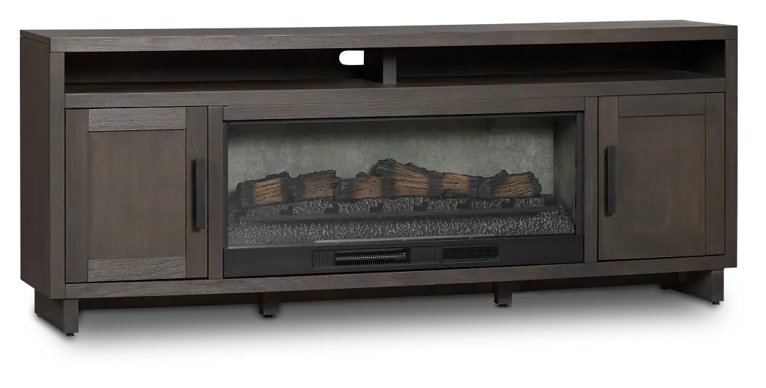 Richmond Gray 80" Tv Stand With Fireplace Insert Richmond Gray 80" Tv Stand With Fireplace Insert