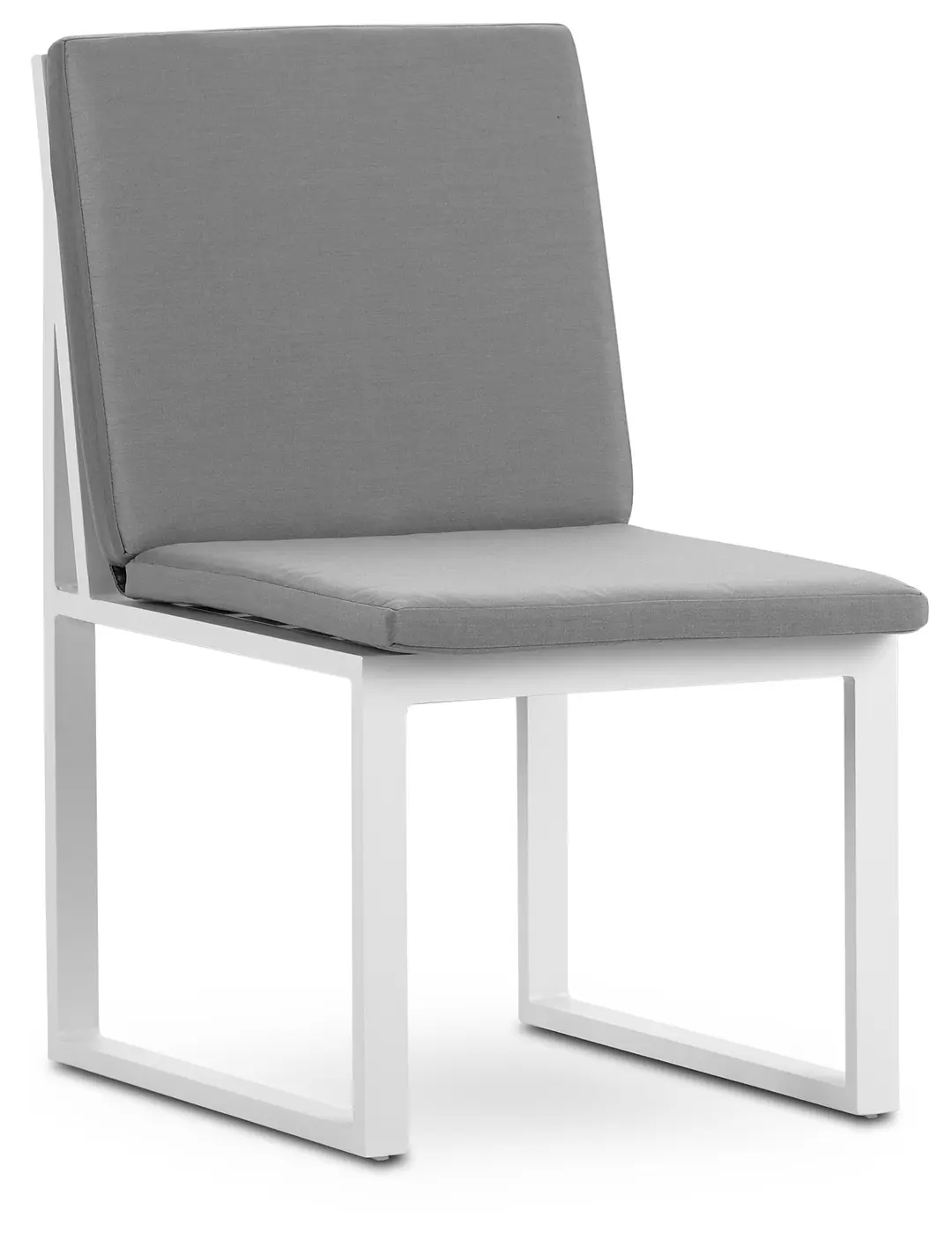 Linear White Dark Gray Aluminum Cushioned Chair Linear White Dark Gray Aluminum Cushioned Chair