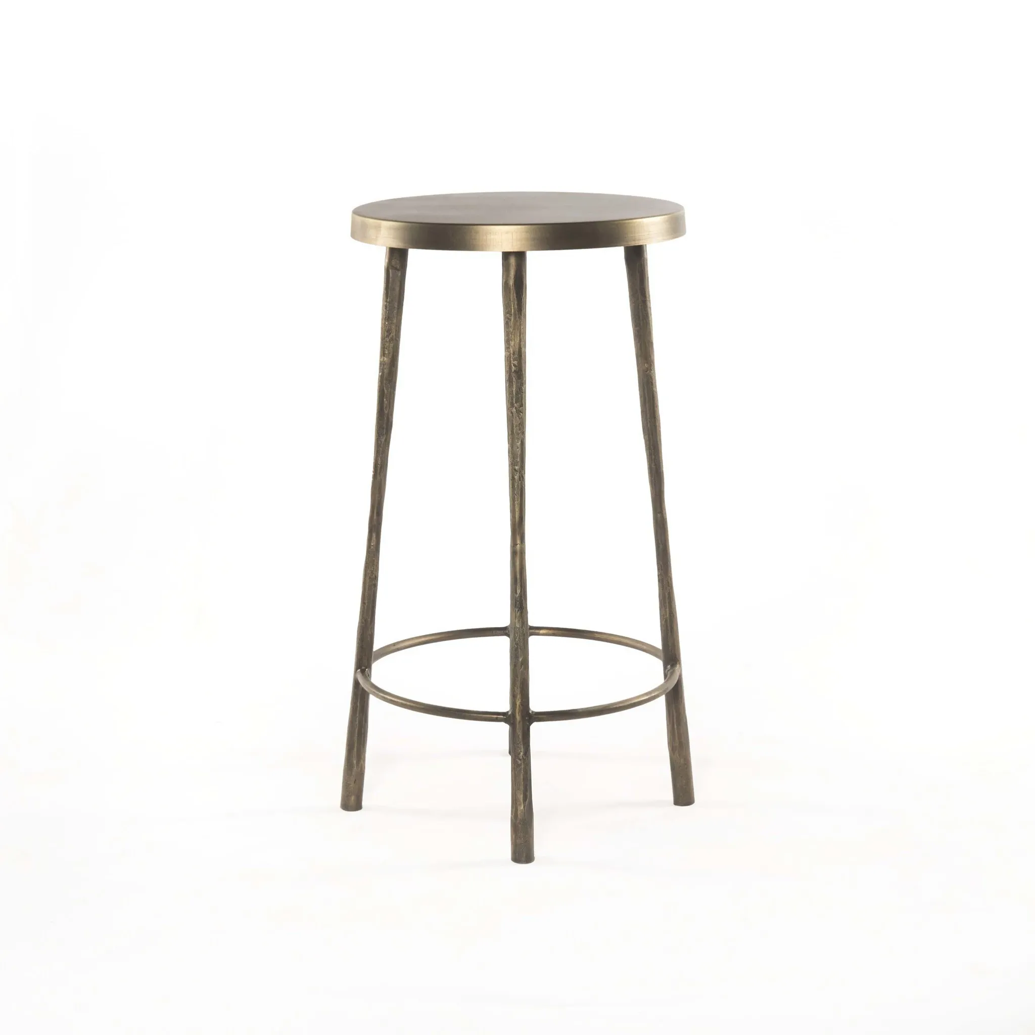 Four Hands Marty Brass Metal 24" Barstool