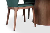 Nomad Mid Tone 59" Round Table & 4 Dark Green Chairs W/ Mid-tone Legs