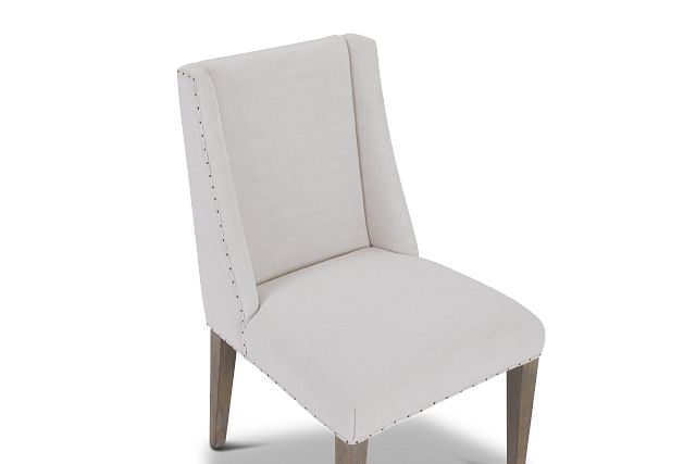 Berlin White Upholstered Arm Chair (7)