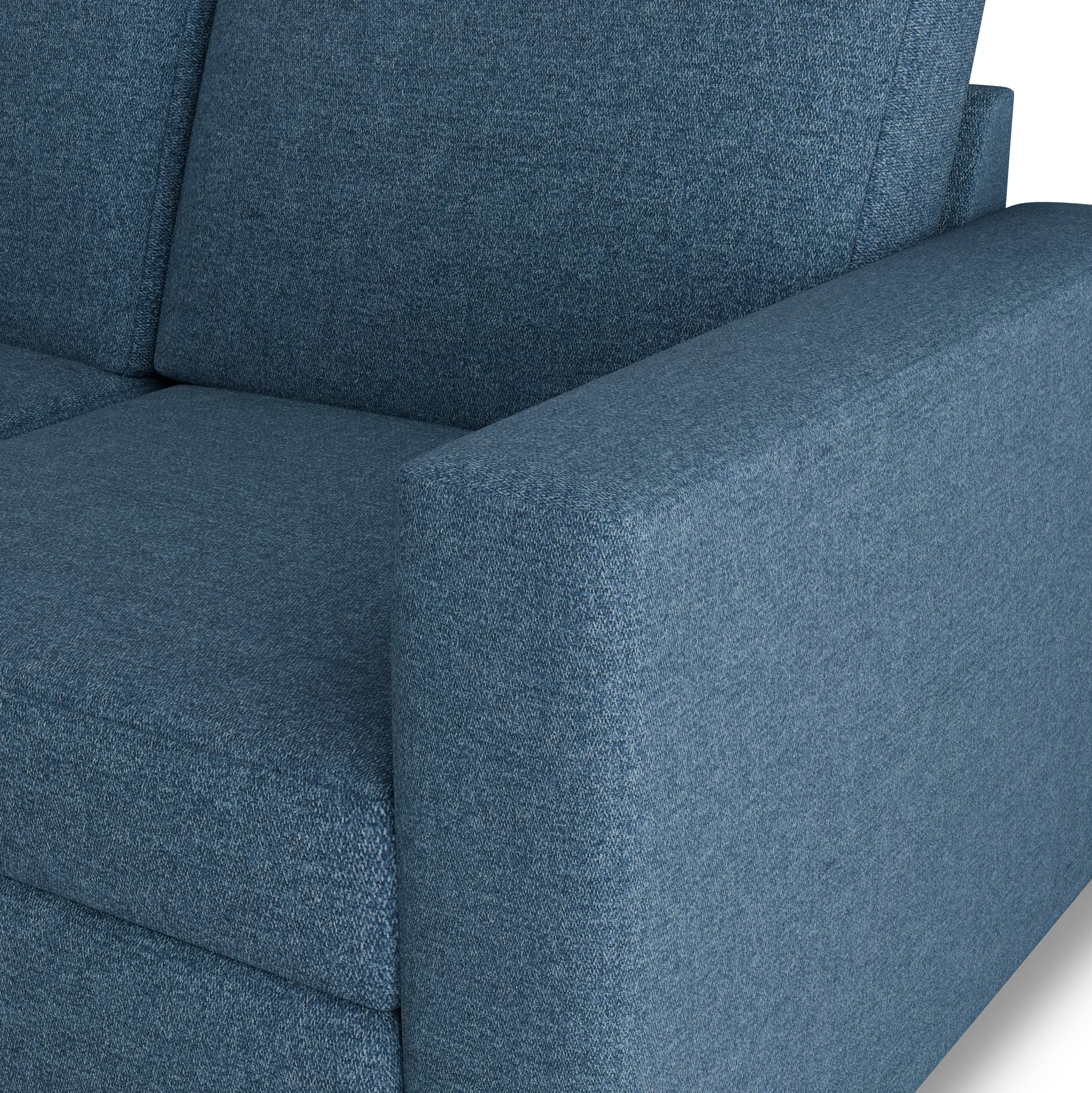 Citymod Blue Fabric Small Two-arm Sectional