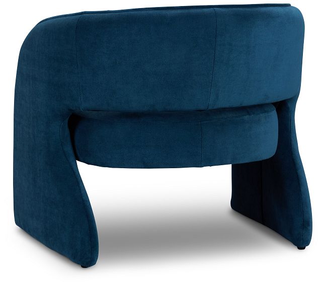 Noel Dark Blue Velvet Accent Chair