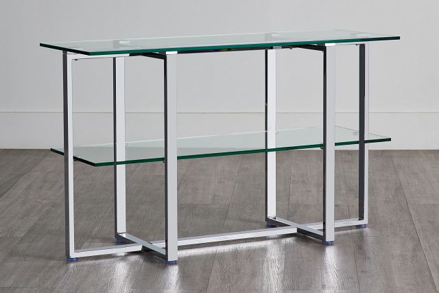 glass server table