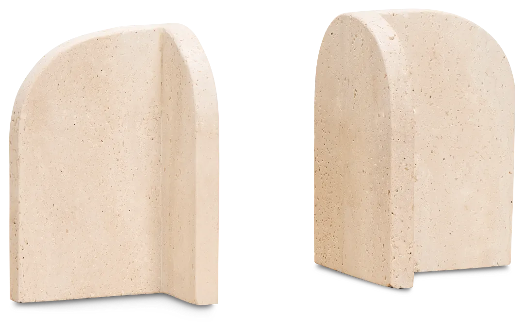 Kaia Beige Stone Bookends