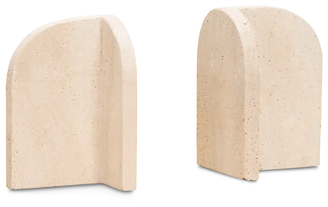 Kaia Beige Stone Bookends Kaia Beige Stone Bookends