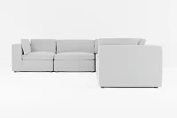 Destin Suave Gray Fabric 6-piece Modular Sectional