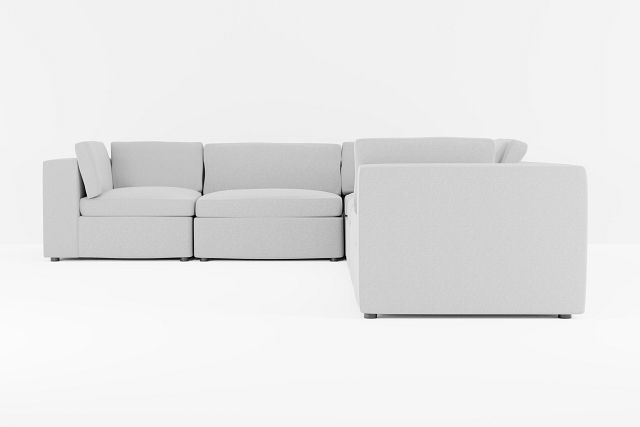 Destin Suave Gray Fabric 6-piece Modular Sectional
