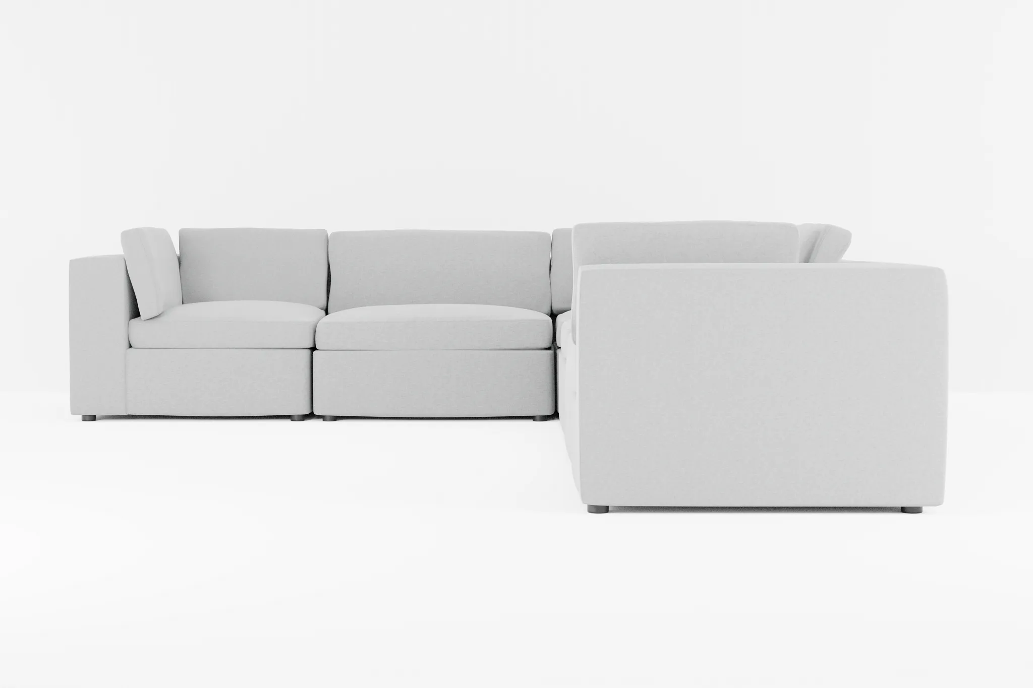 Destin Suave Gray Fabric 6-piece Modular Sectional