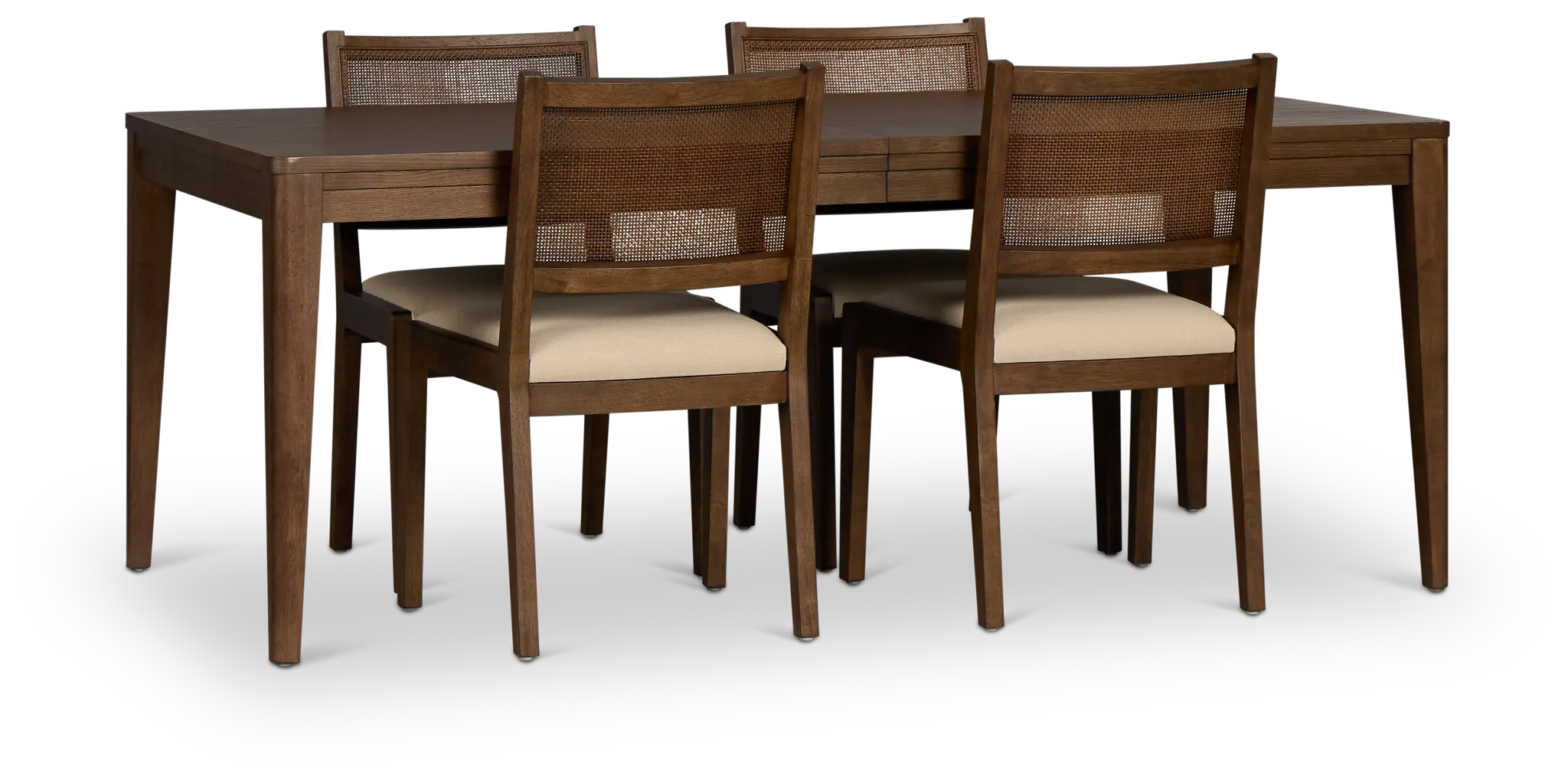 Pacific Mid Tone Rectangular Table & 4 Upholstered Chairs Pacific Mid Tone Rectangular Table & 4 Upholstered Chairs