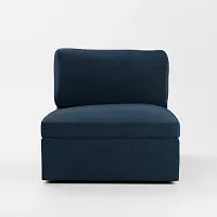Destin Joya Dark Blue Velvet Swivel Chair