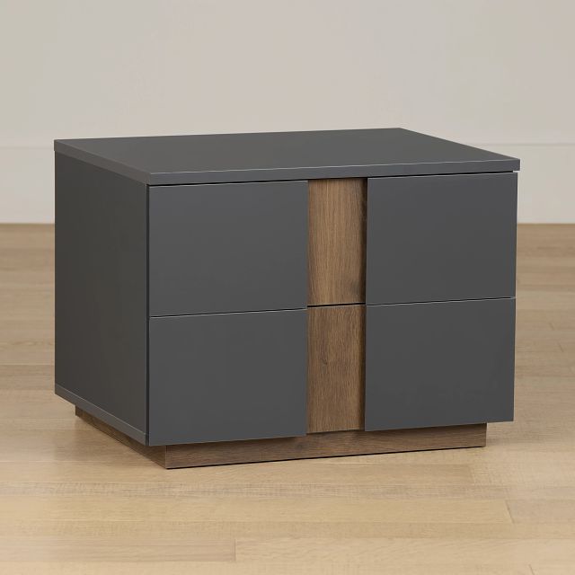 Brasilia Gray 2-drawer Nightstand