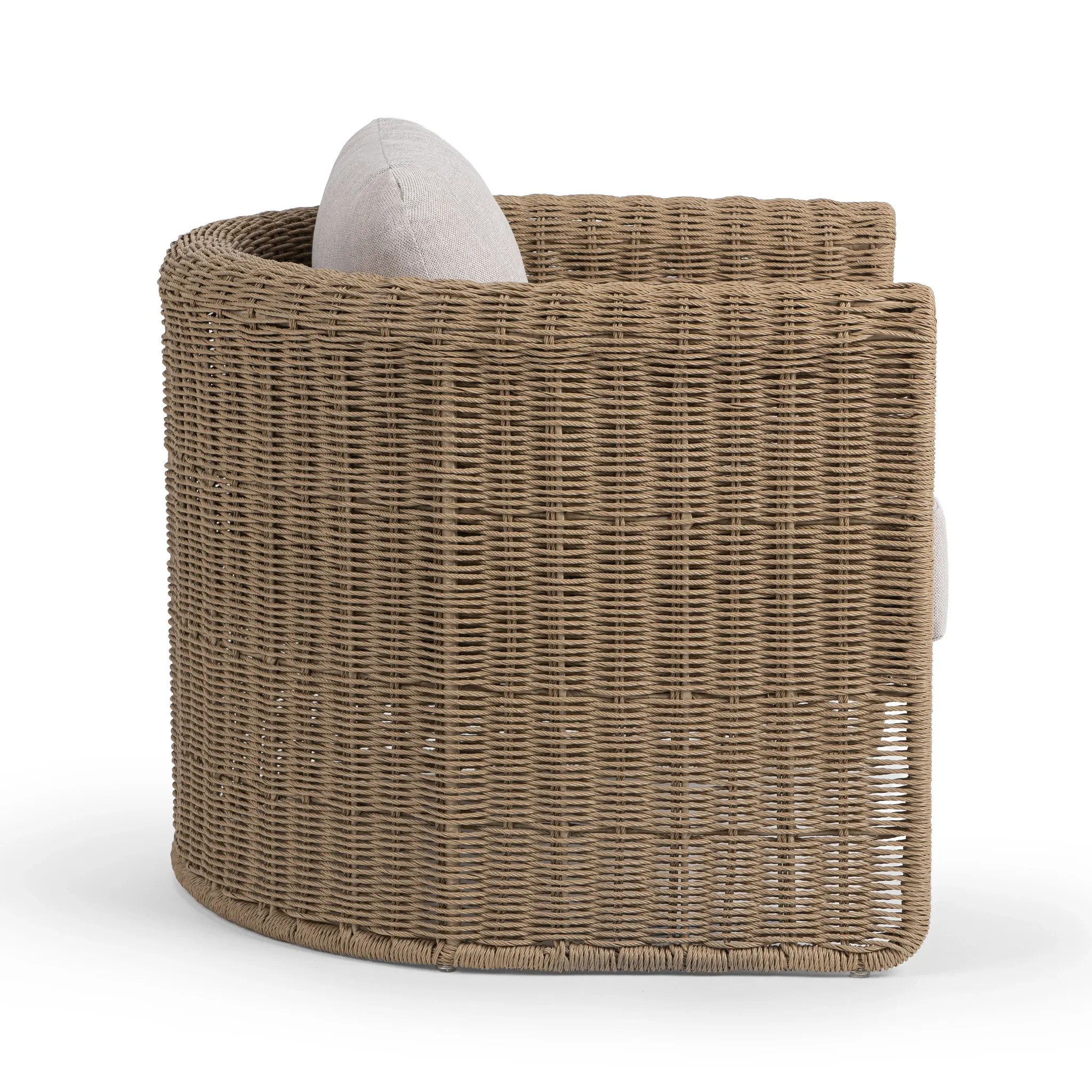 Panther Beige Woven Cushioned Chair