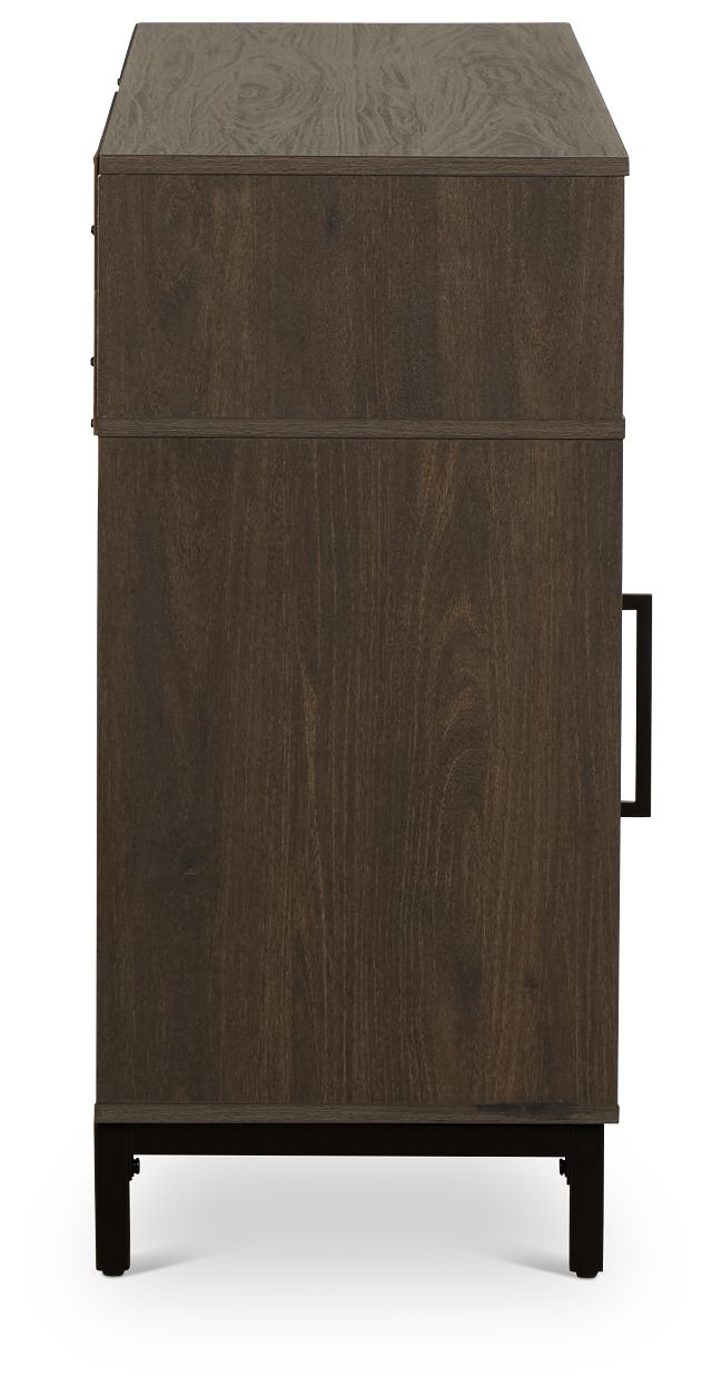 Brandon Mid Tone 60" Tv Stand With Fireplace Insert