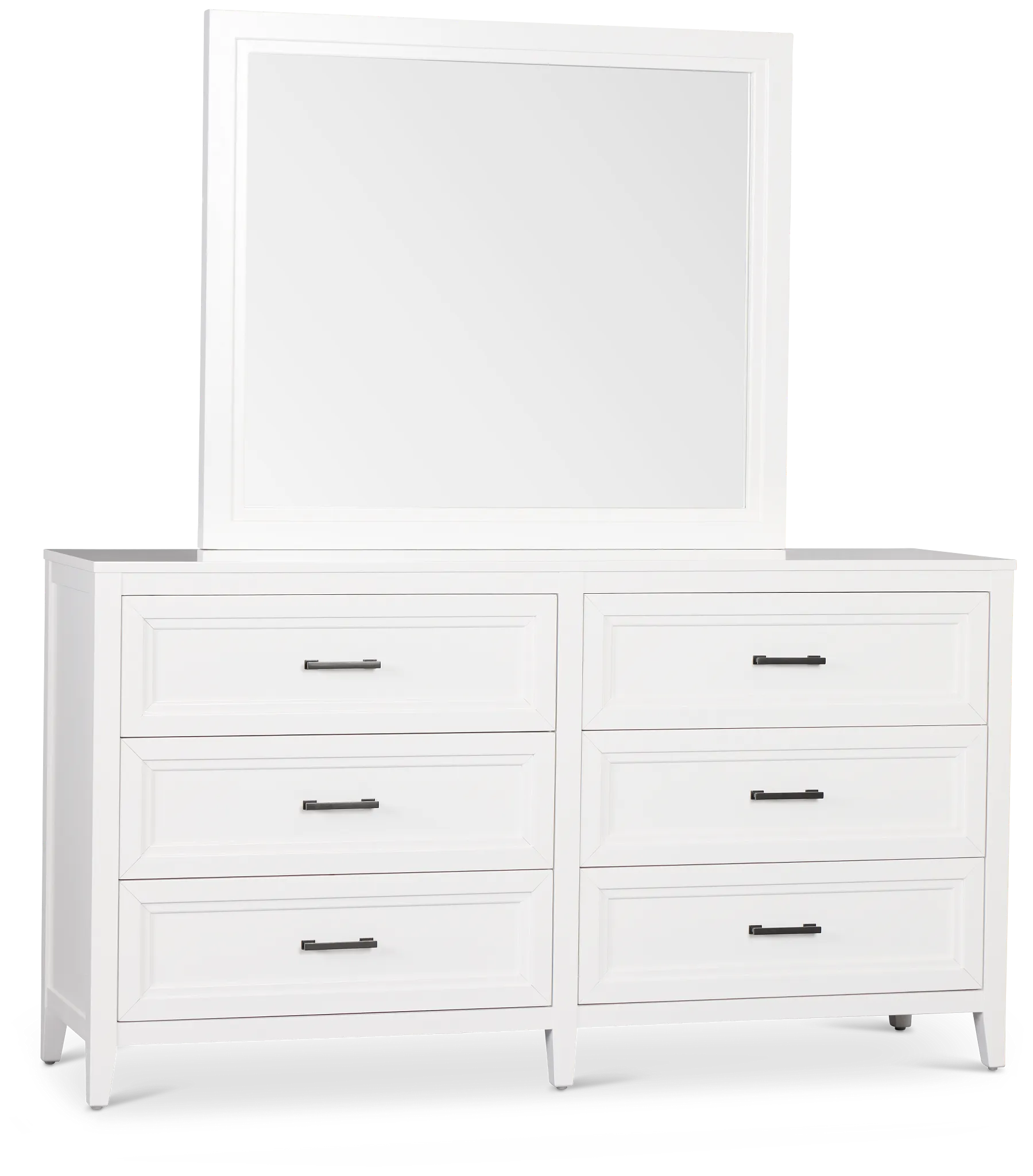 Nantucket White Dresser & Mirror