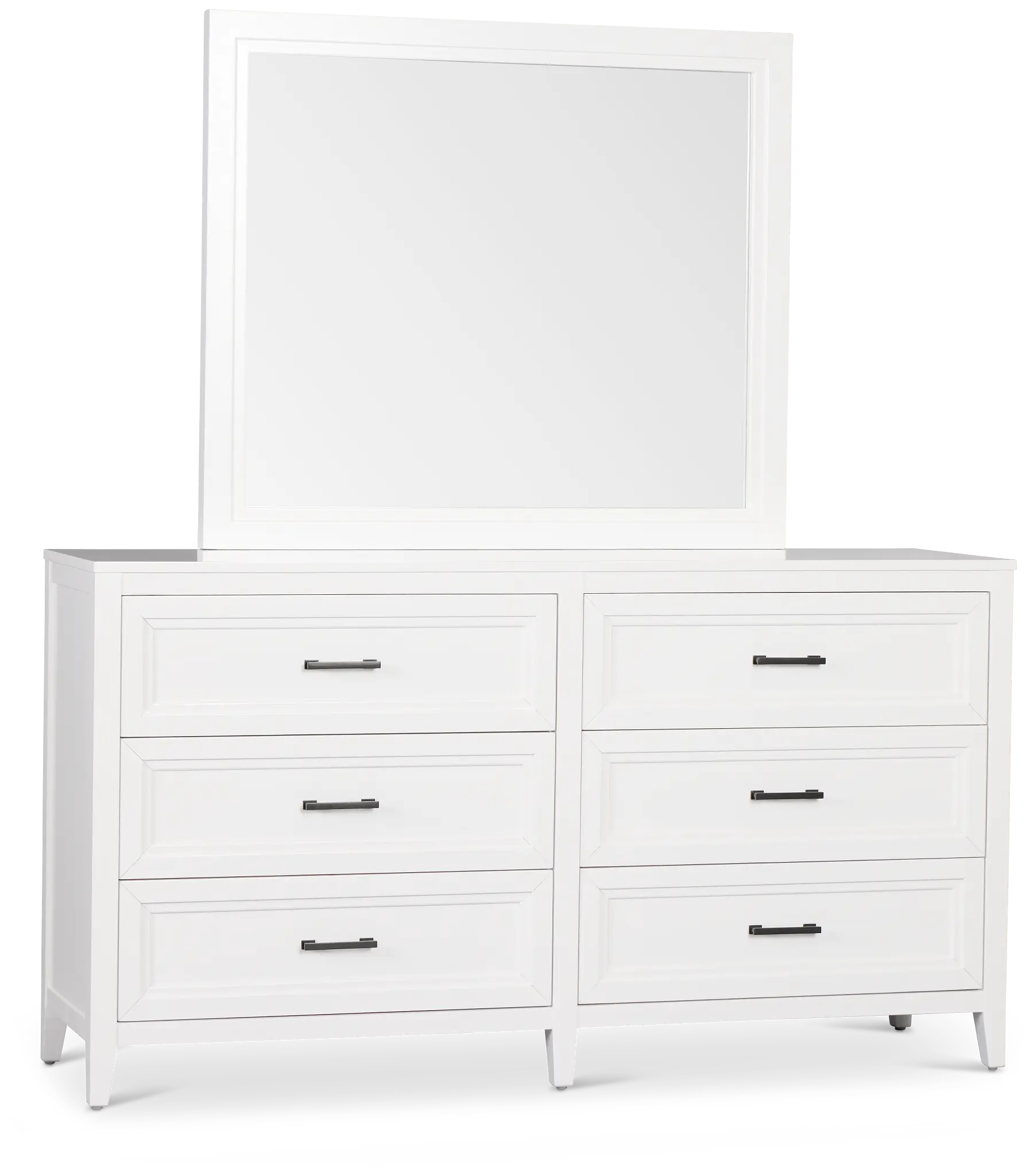 Nantucket White Dresser & Mirror Nantucket White Dresser & Mirror