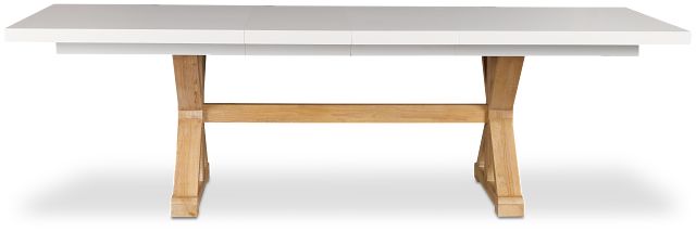 Nantucket Two-tone White Trestle Table
