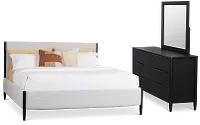 Stockton Black Uph Panel Bedroom