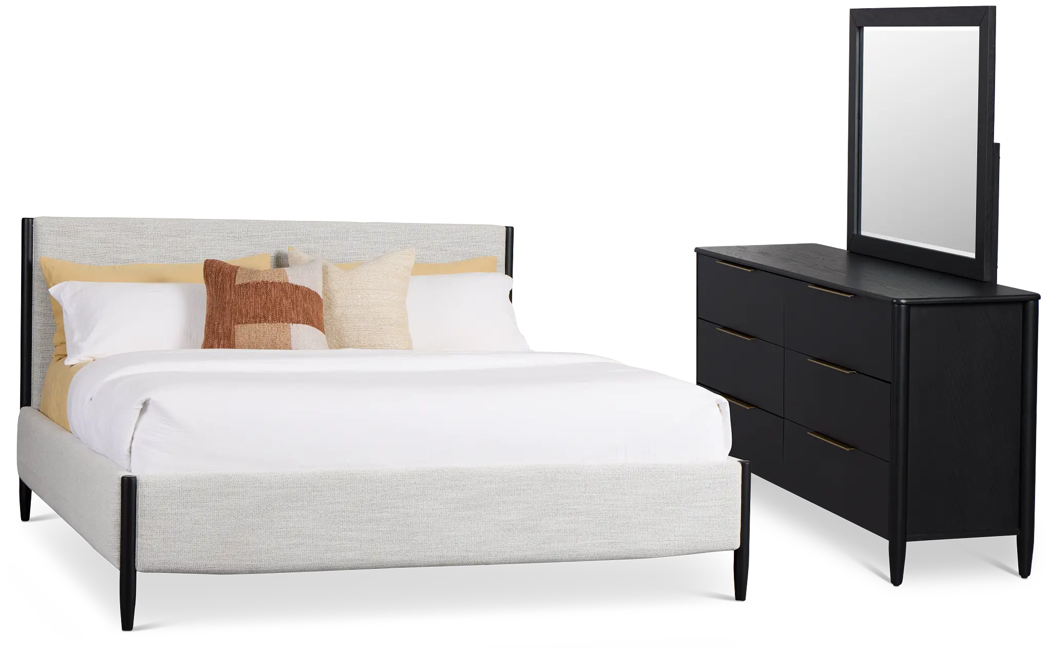 Stockton Black Uph Panel Bedroom Stockton Black Uph Panel Bedroom