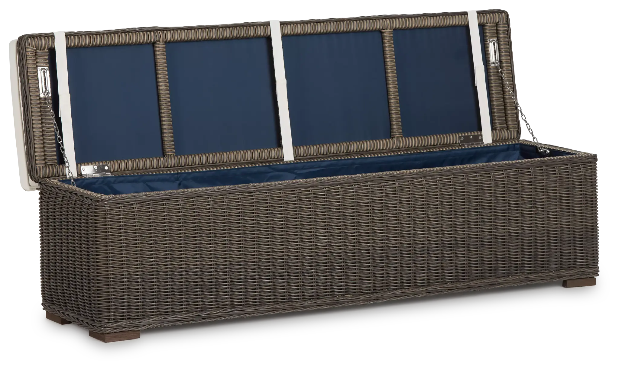 Canyon Gray White Woven Dining Bench Canyon Gray White Woven Dining Bench