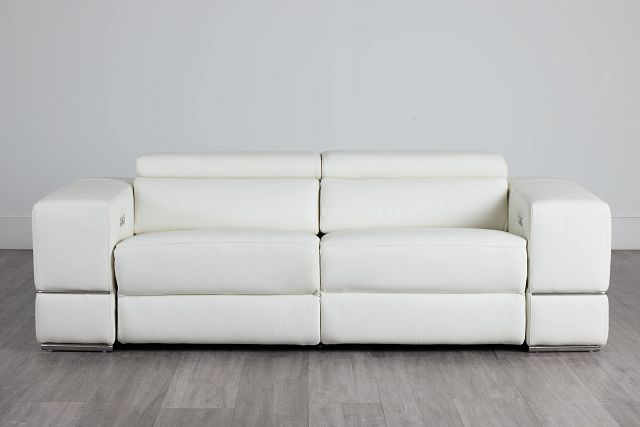 i mellemtiden Dekan Selskab Dante White Leather Power Reclining Sofa | Living Room - Reclining Sofas |  City Furniture
