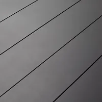 Linear Dark Gray 110" Aluminum Table & 4 Sling Side Chairs