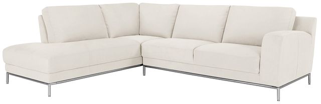 Wynn White Micro Left Chaise Sectional (0)